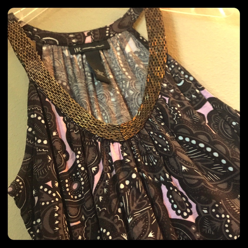 Cute! Beaded V-Neck Tank
